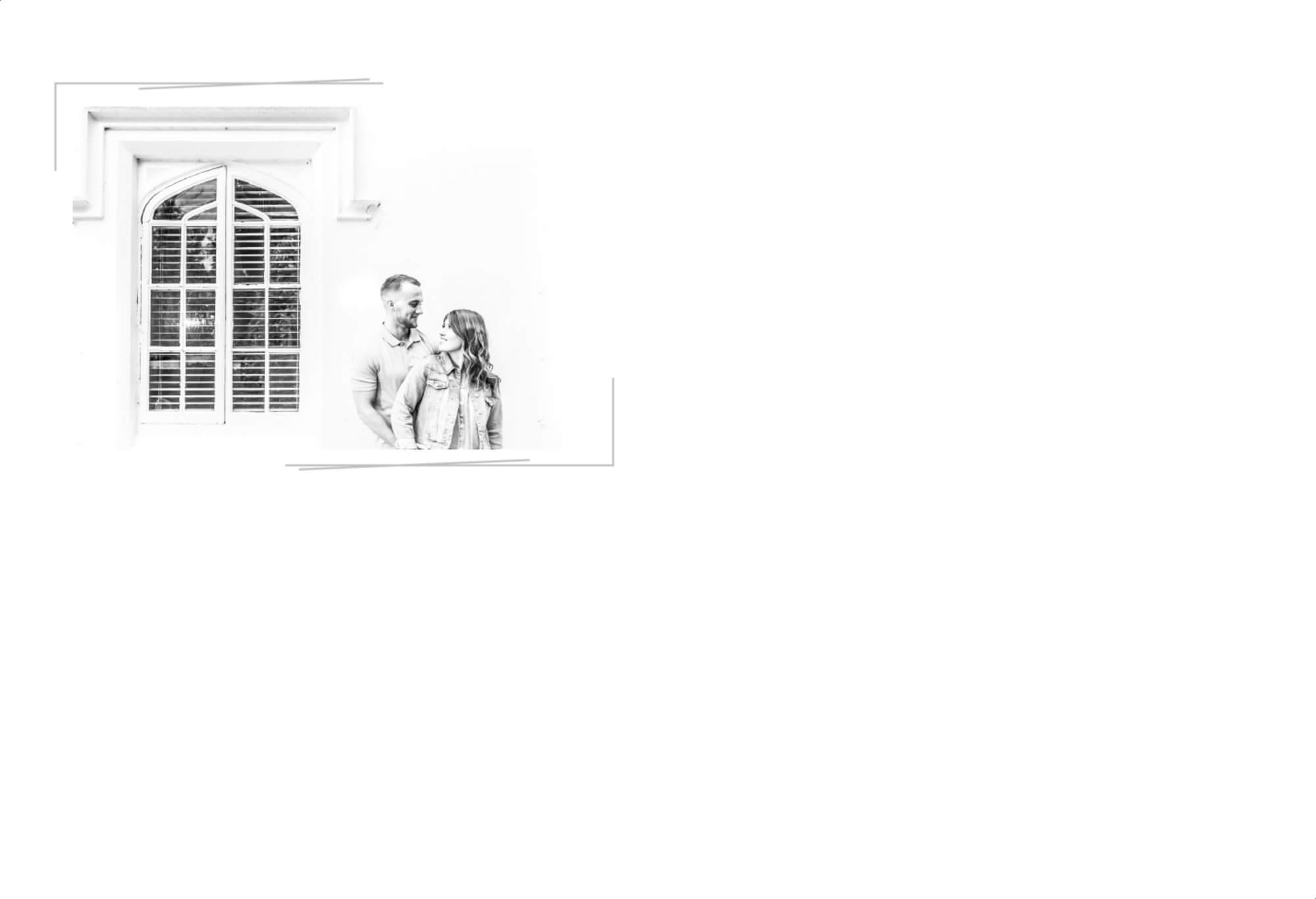 Erin and Fraser black and white photo by John Fox