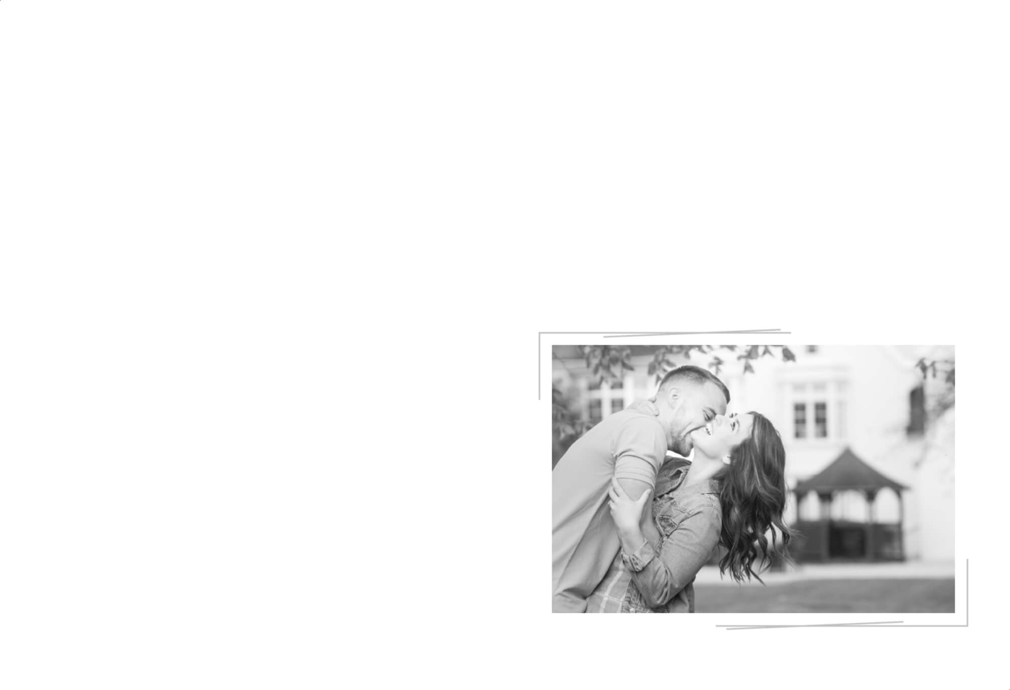 Kissing the bride-to-be in the grounds of Silchester House, Berkshire
