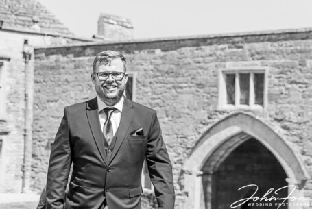 Groom arriving at Rockingham castle