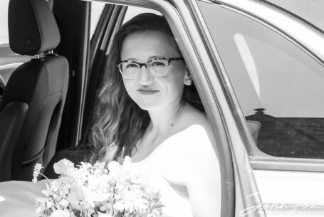 Bride arriving at Rockingham Castle