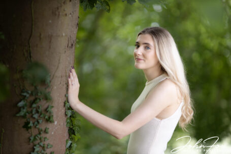 The bride to be on her pre-wedding shoot at Chicheley Hall in Buckinghamshire. John Fox Wedding Photography.
