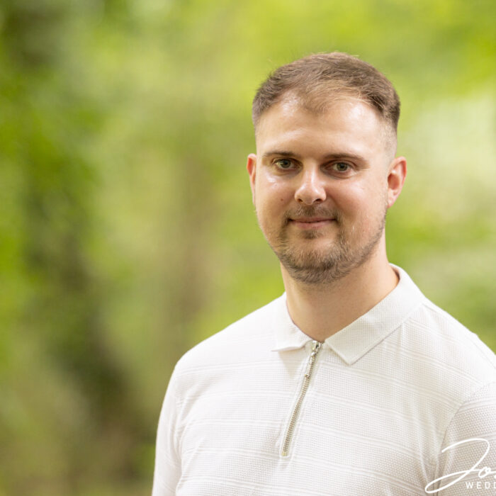 The groom to be in the grounds at Magnolia Park in Buckinghamshire