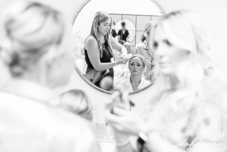 Bride's preparations for her big day at Crockwell Farm