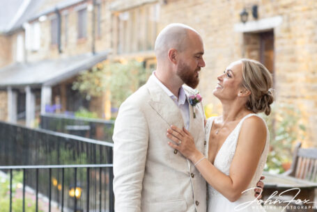 The newly-wed couple at Crockwell Farm. Photo by John Fox Wedding Photography