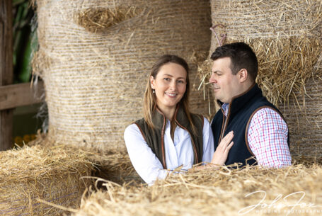 Natural, effortless shots of the happy couple on their Derbyshire farm