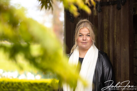 Bride to be in the gardens and grounds of Ashridge House, Hertfordshire.