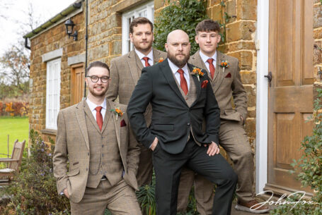 Groom and his groomsmen at Crockwell Farm