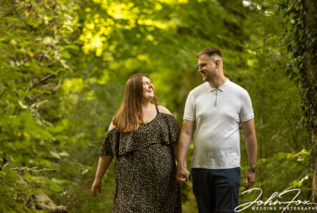 Bride and groom on a prewedding outside shoot at Magnolia Park by John Fox