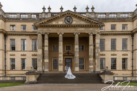 Bride and Groom in the grounds at Stowe House