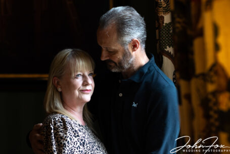 Pre-wedding photograph of bride and groom to be at Kilworth House Hotel in Leicestershire