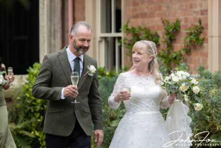 Natural style image of bride and groom at Kilworth House by John Fox Wedding Photography.