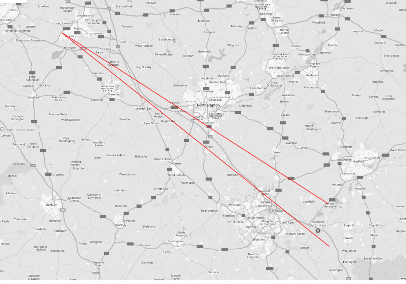 Map showing where John Fox has been a Wedding Photographer in Bedfordshire