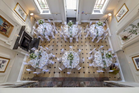 Chicheley Hall set ready for the wedding breakfast