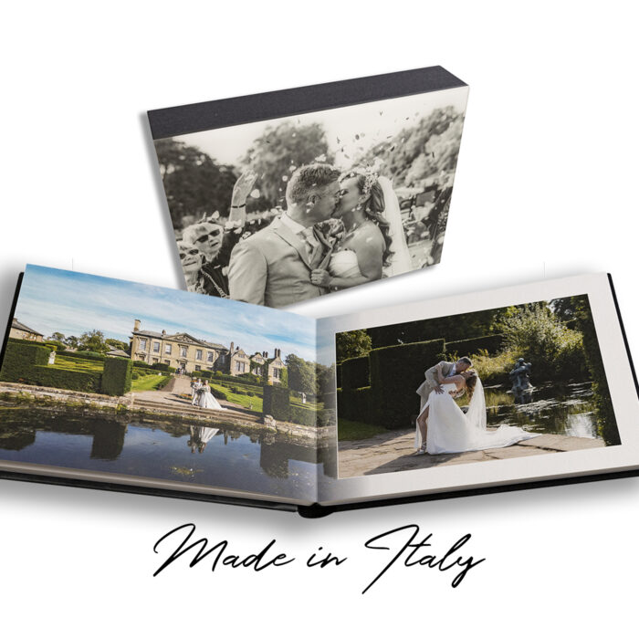 Wedding album showing a wedding photographed at Coombe Abbey