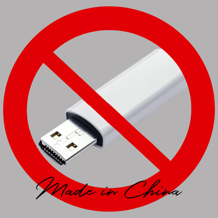 Image representing saying no to the USB stick.
