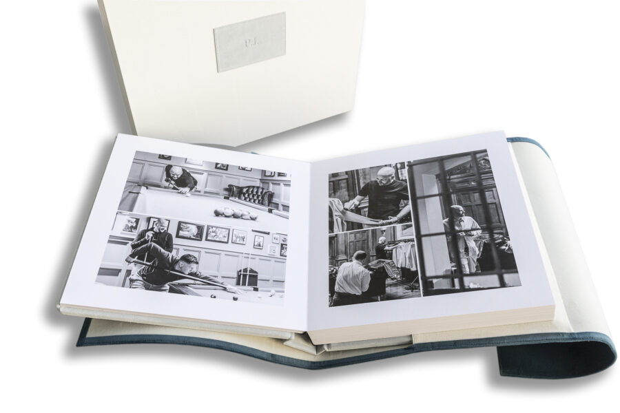 Manor by the Lake-Wedding Album showing the groom and groomsmen in black and white