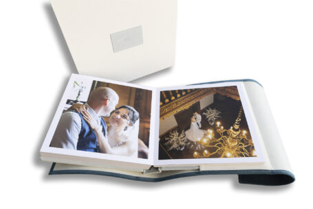 Wedding Album showing the bride and groom