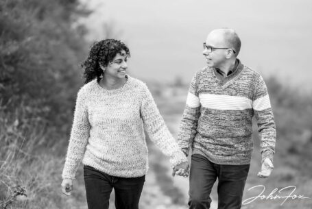 Pre-Wedding Shoot of couple walking