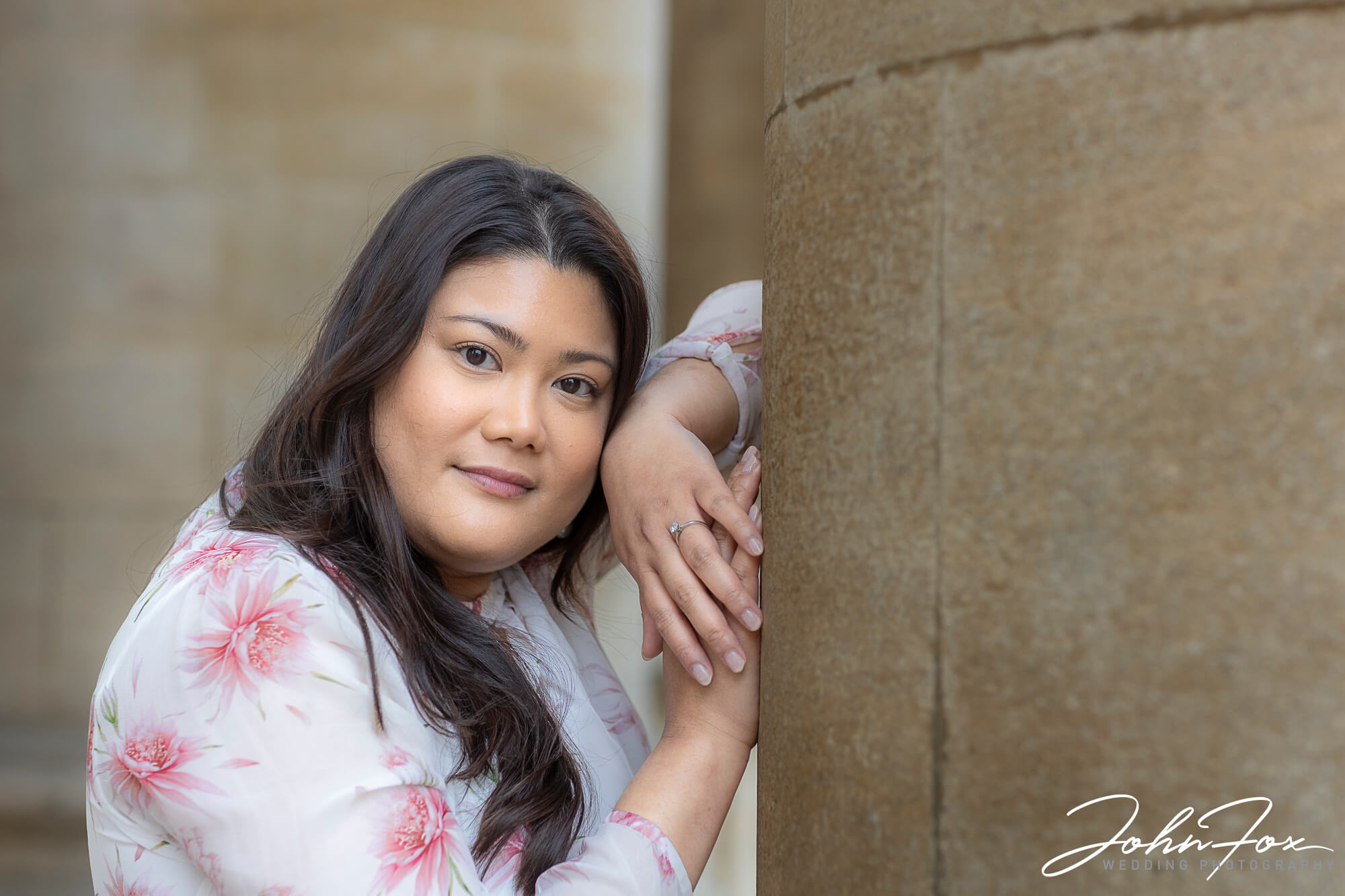 Portrait of the bride to be on her pre-wedding shoot in Oxford