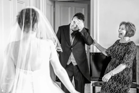 The father of the bride getting emotional