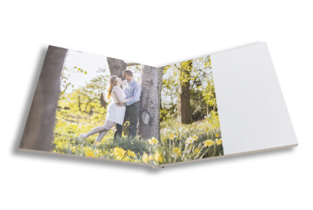 Wedding Guest Book showing image of the happy couple