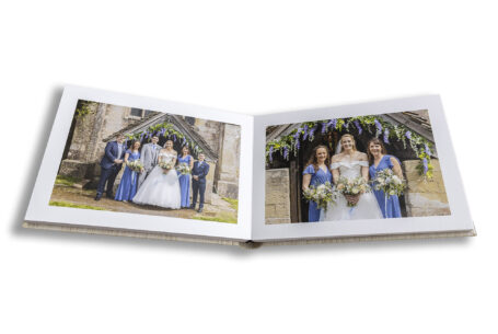 Beautiful Wedding Album from a Wedding in Wiltshire. Close family with the happy couple.