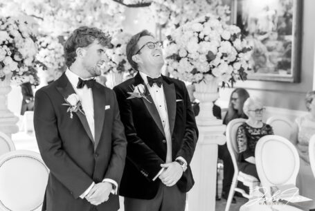 Relaxed groom and best man image before the ceremony at Grantley Hall. Photo by John Fox Wedding Photography.