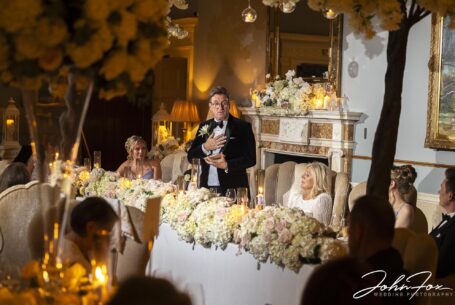 Groom's speech at Grantley Hall, North Yorkshire.