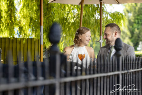 Bride and groom natural image by John Fox Wedding Photography.