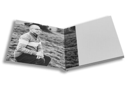 Unique Wedding Guest Book with pre-wedding images of the groom