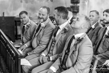 Groom and groomsmen before the ceremony