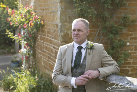 Portrait of the groom. Wedding Photography for Emma and Lee in Leicestershire.