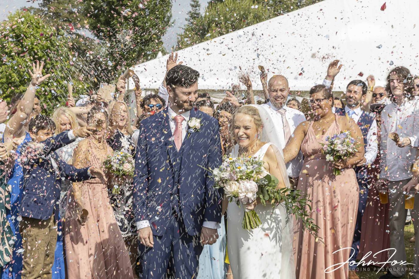 Sophia and Dimitri’s relaxed garden celebration in Birdingbury photo by Local Warwickshire Wedding Photographer John Fox