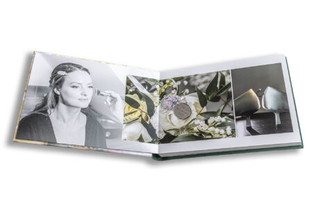 Wedding Album image of bride's preparations at her Leicestershire wedding.