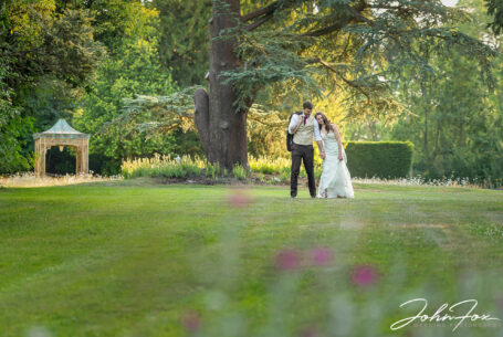 Mariia and Oscar in the grounds at Kilworth house