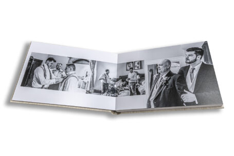 Stunning Peckforton Castle Wedding Album. Images of the groom preparing for the ceremony.