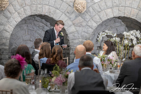 Grooms speech at Tortworth Court in Gloucestershire