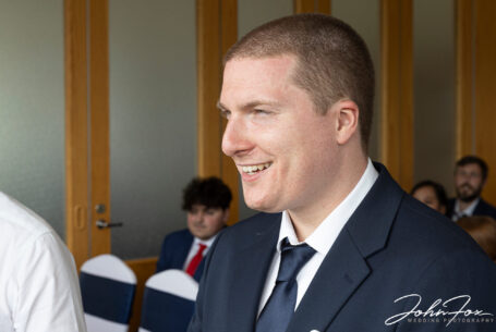 Image of Lewis, the groom at his wedding at Dunstable Downs Golf Club