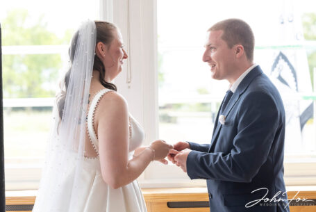Bride and Groom exchange personal vows