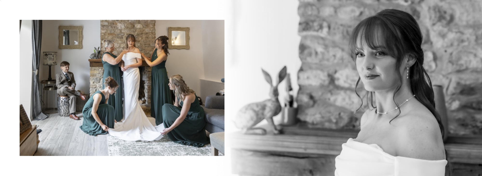 Wedding album design by Leicestershire photographer
