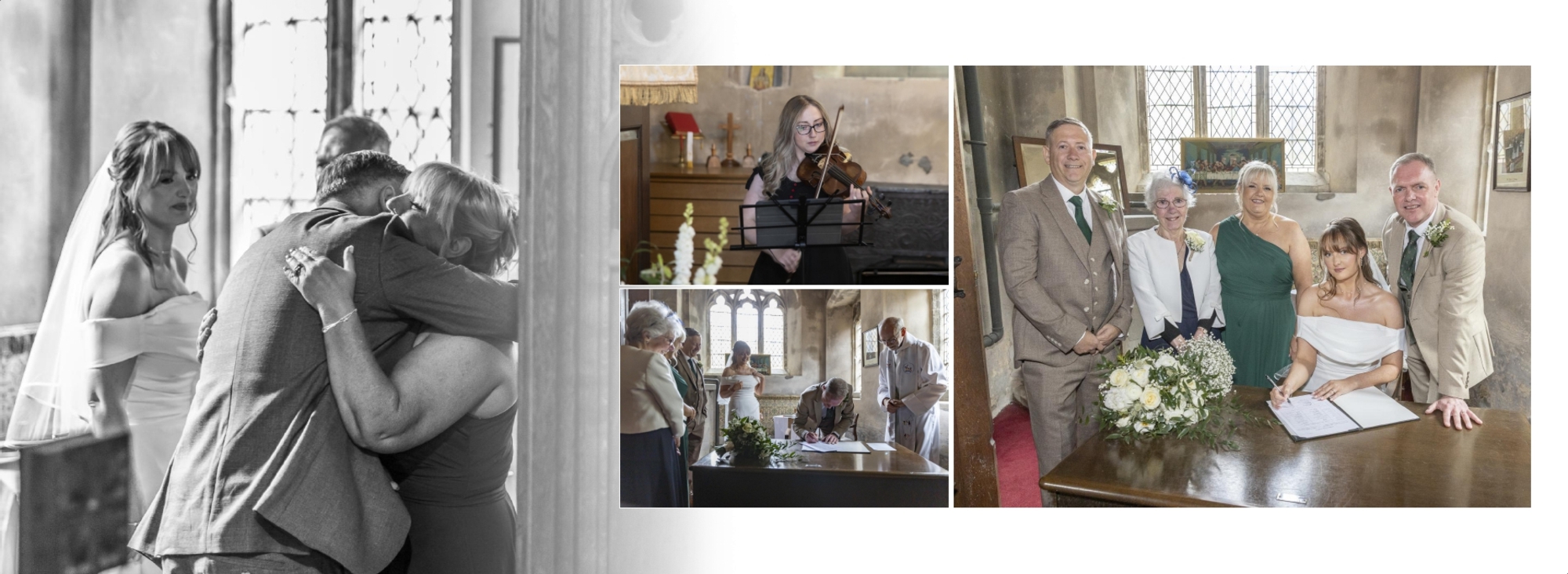 Wedding album design by Leicestershire photographer