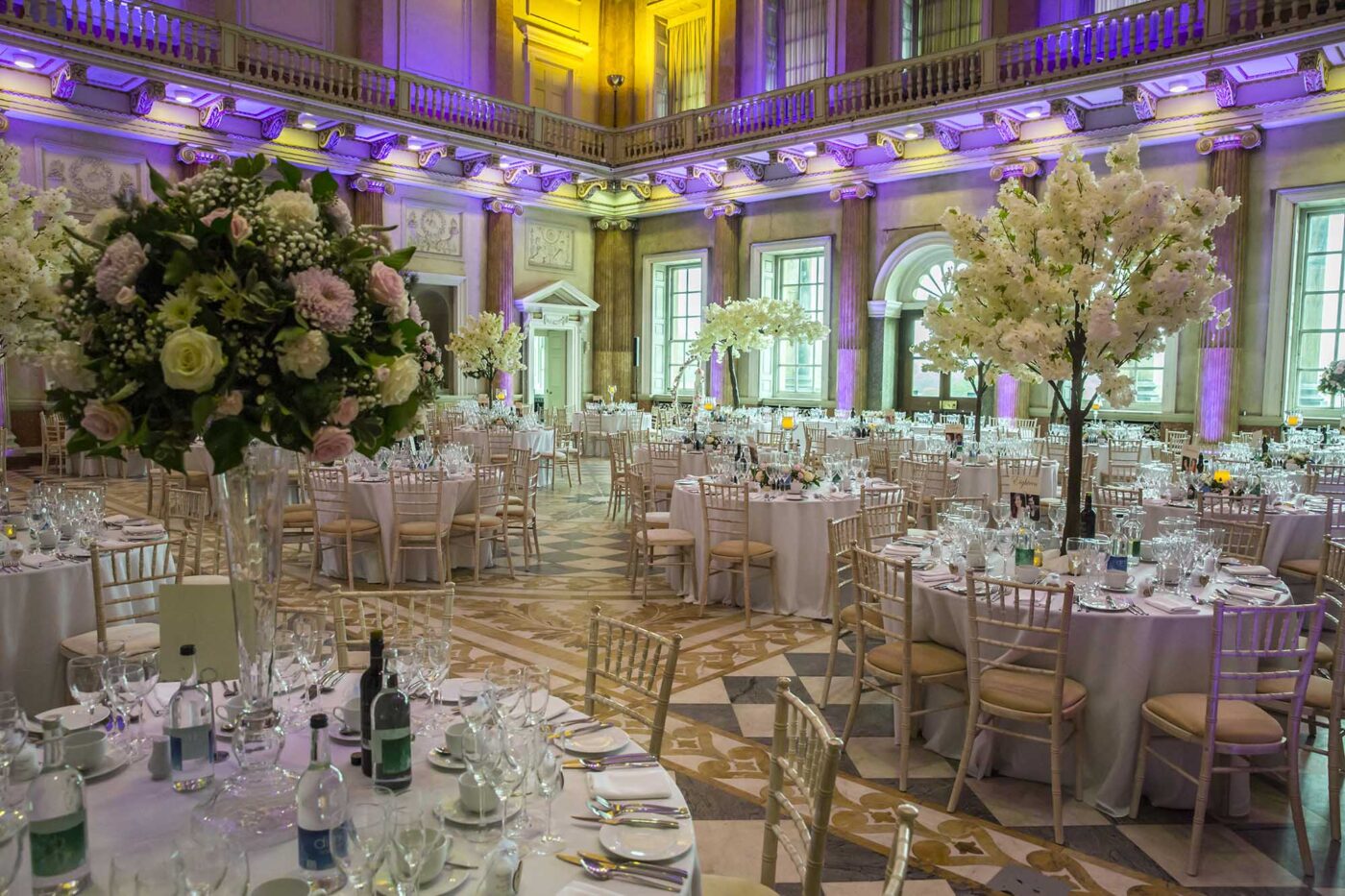 Help Planning Your Wedding Hints Tips and Advice – Evening. The tables are set for a wonderful evening of food, drink and celebration at an historic UK wedding venue
