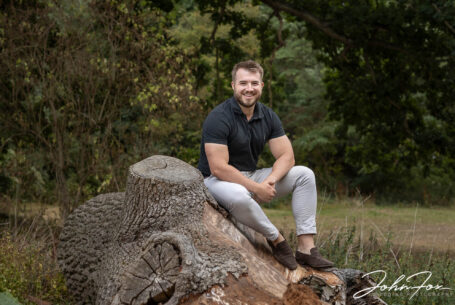 Groom-to-be William at his Pre-Wedding Shoot in Rugby, Warwickshire. John Fox Wedding Photography.