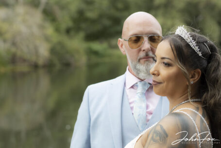 The bride and groom, Hazel and Chris at their Bedfordshire wedding
