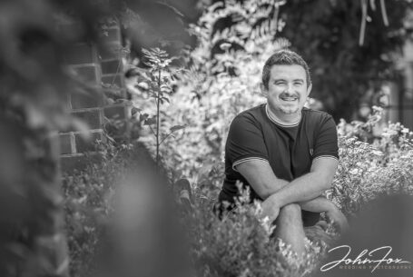 Pre-wedding shoot image of the groom, Karl in Leicestershire