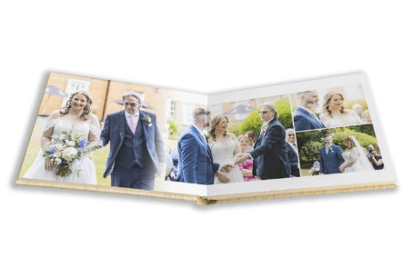Images of the bride arriving at her wedding ceremony at Ansty Hall, Coventry