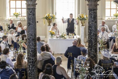The Groom's speech at Chicheley Hall in Buckinghamshire.