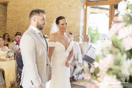 Gabrielle and William’s wedding ceremony at Kingscote Barn, Tetbury in the Cotswolds
