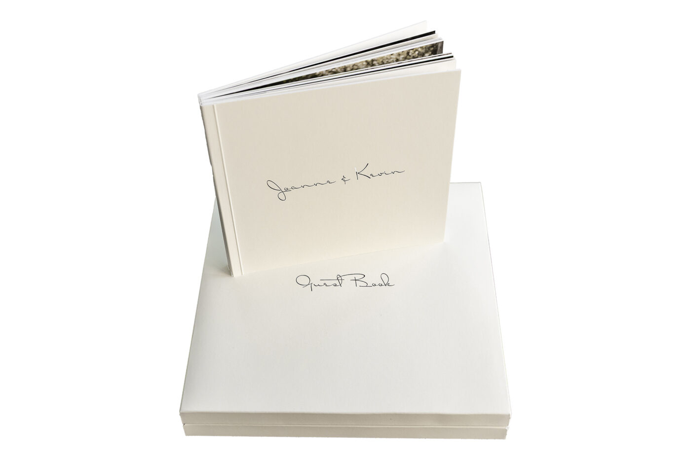 Joanne and Kevin’s Guest Book is just part of their photography package. Pre-wedding images taken at Rushton Hall in Northamptonshire.