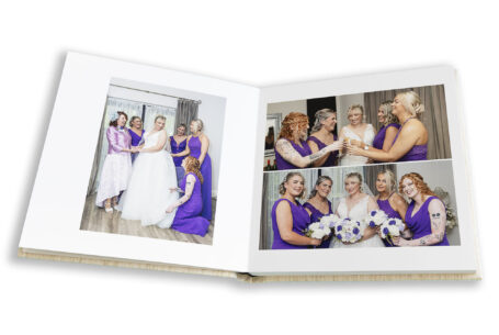Staffordshire Wedding album showing bride and bridesmaids by John Fox Wedding Photography